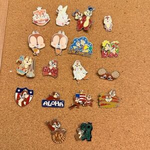 Authentic Disney Chipmunks Chip 'n' Dale Set of 18 Pins